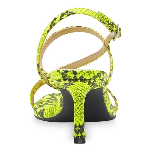 INC Womens Yellow Snake Strappy Loreline Square Toe Stiletto Buckle Sandals 6 M - Picture 2 of 4